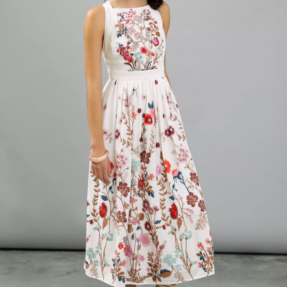 Anthropologie Eularia Floral Maxi Dress